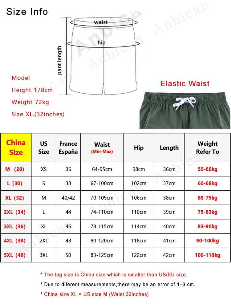 2024 New Summer Men's Shorts Quick Dry Nylon Fitness