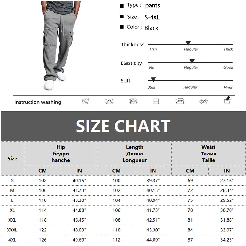 Mens Sweatpants Straight Fit Joggers f