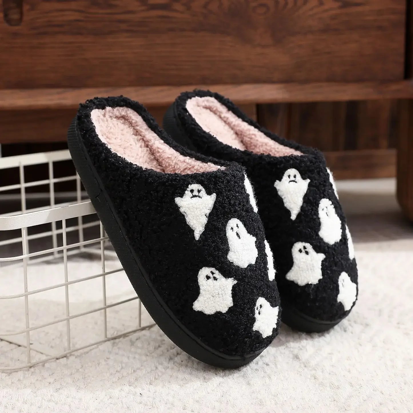 Halloween Ghost Cotton Slippers